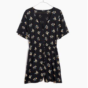 Madewell Black Floral Romper